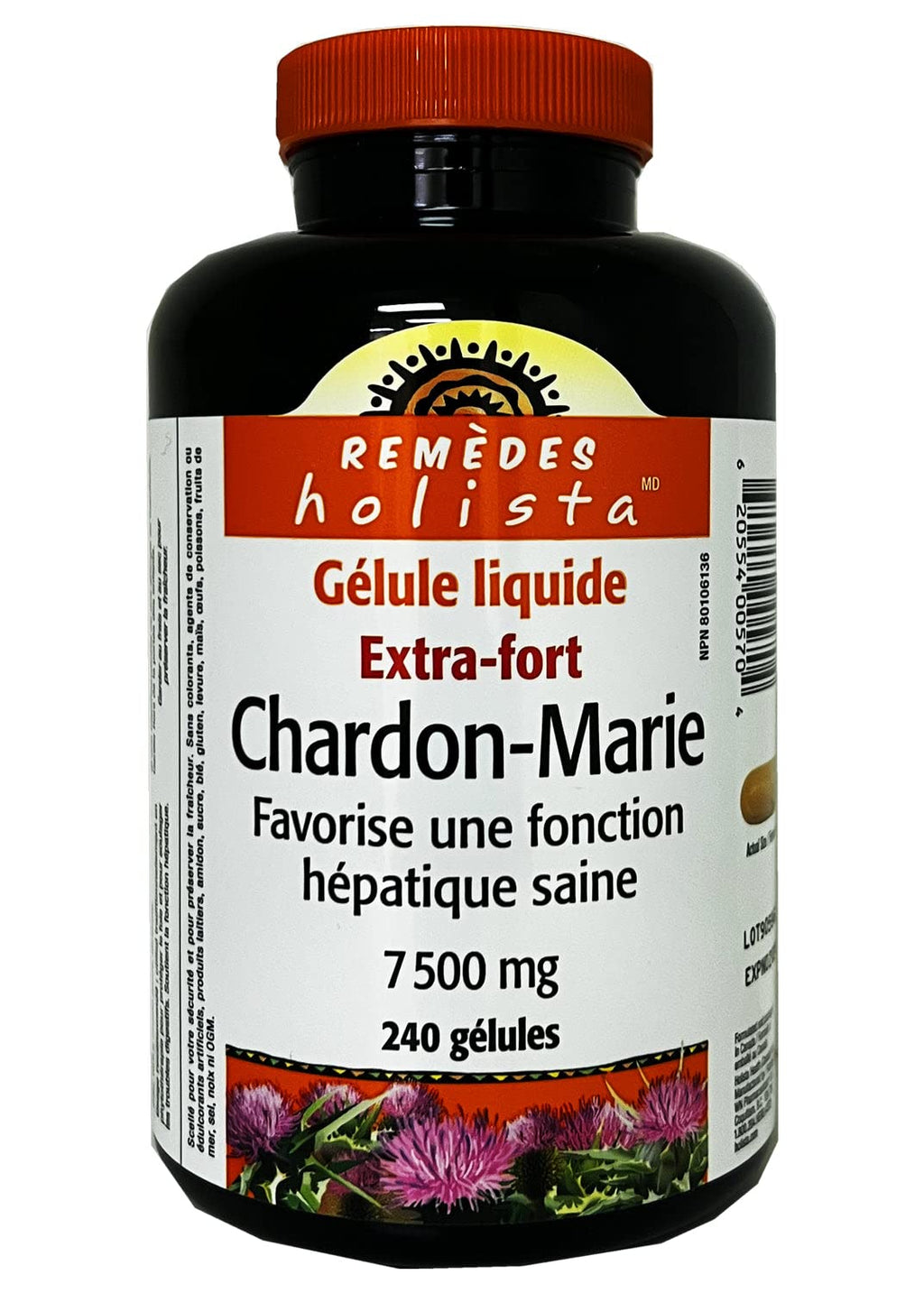 Holista Extra Strength Milk Thistle 250 mg - 240 softgels