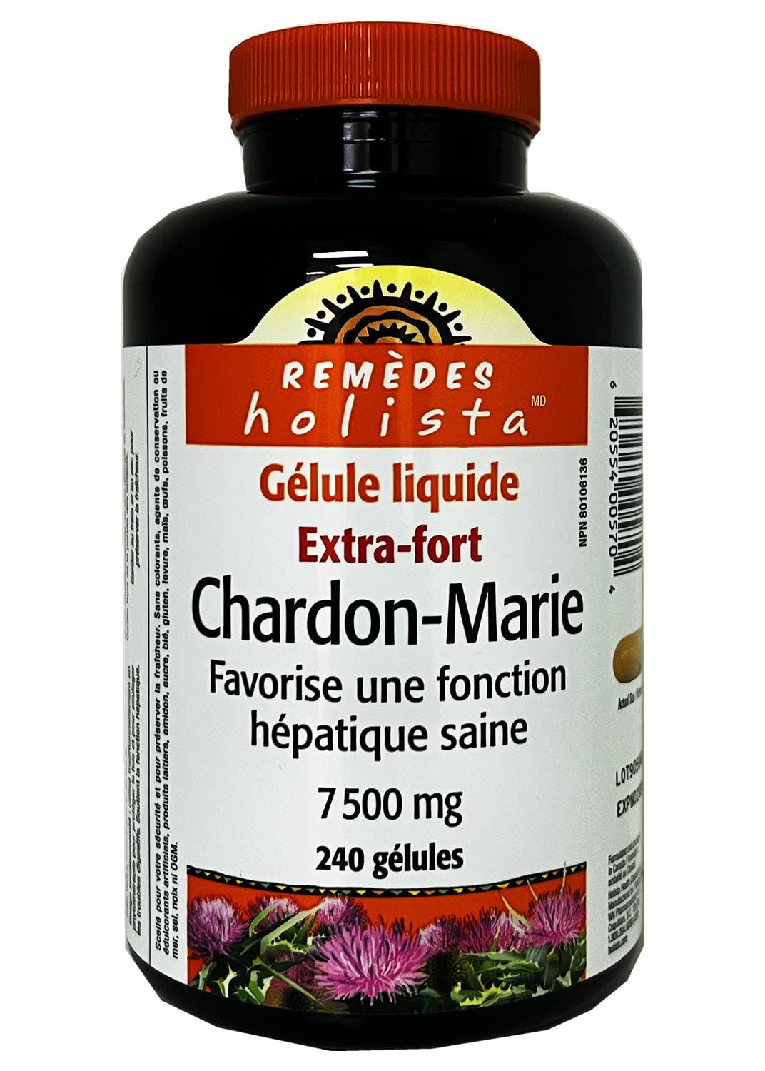 Holista Extra Strength Milk Thistle 250 mg - 240 softgels