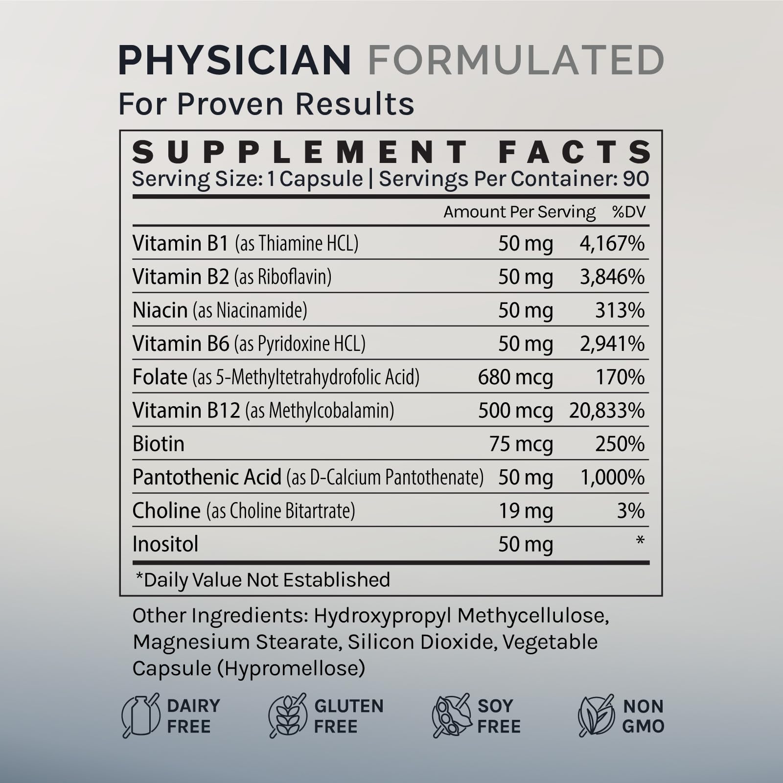 InfiniWell Methylated B Complex - Methylated Multivitamin with B Vitamins - High-Potency, Active Forms for Nervous System, Immune & Adrenal Health - Promotes Healthy Methylation (90 Capsules)