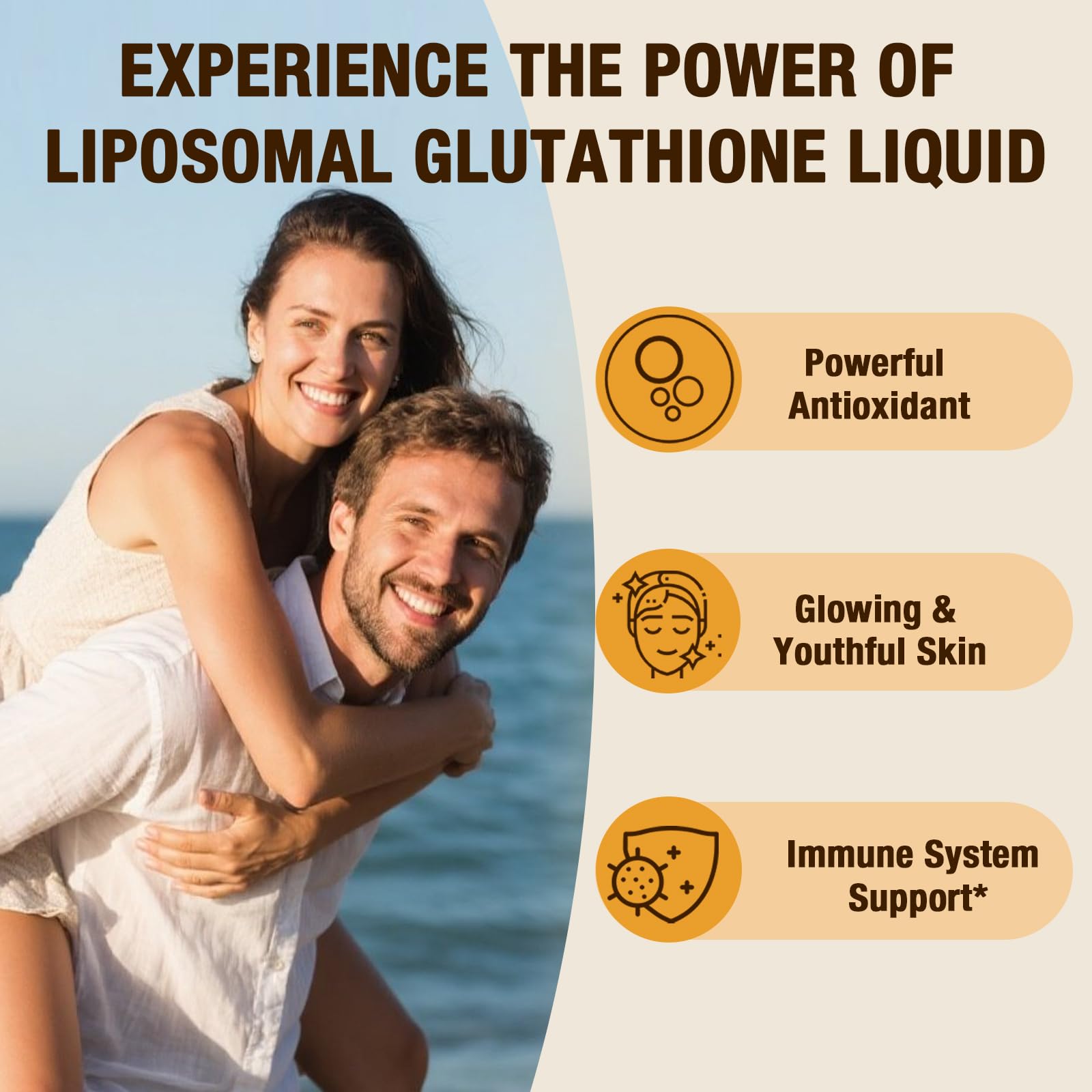 Jagielolia 2000MG Liposomal Glutathione Liquid, Made in The USA, Reduced Glutathione Supplement, Enhanced Absorption, Non-GMO, Powerful Antioxidant for Immune System, Energy, Aging Defense, 4 Floz