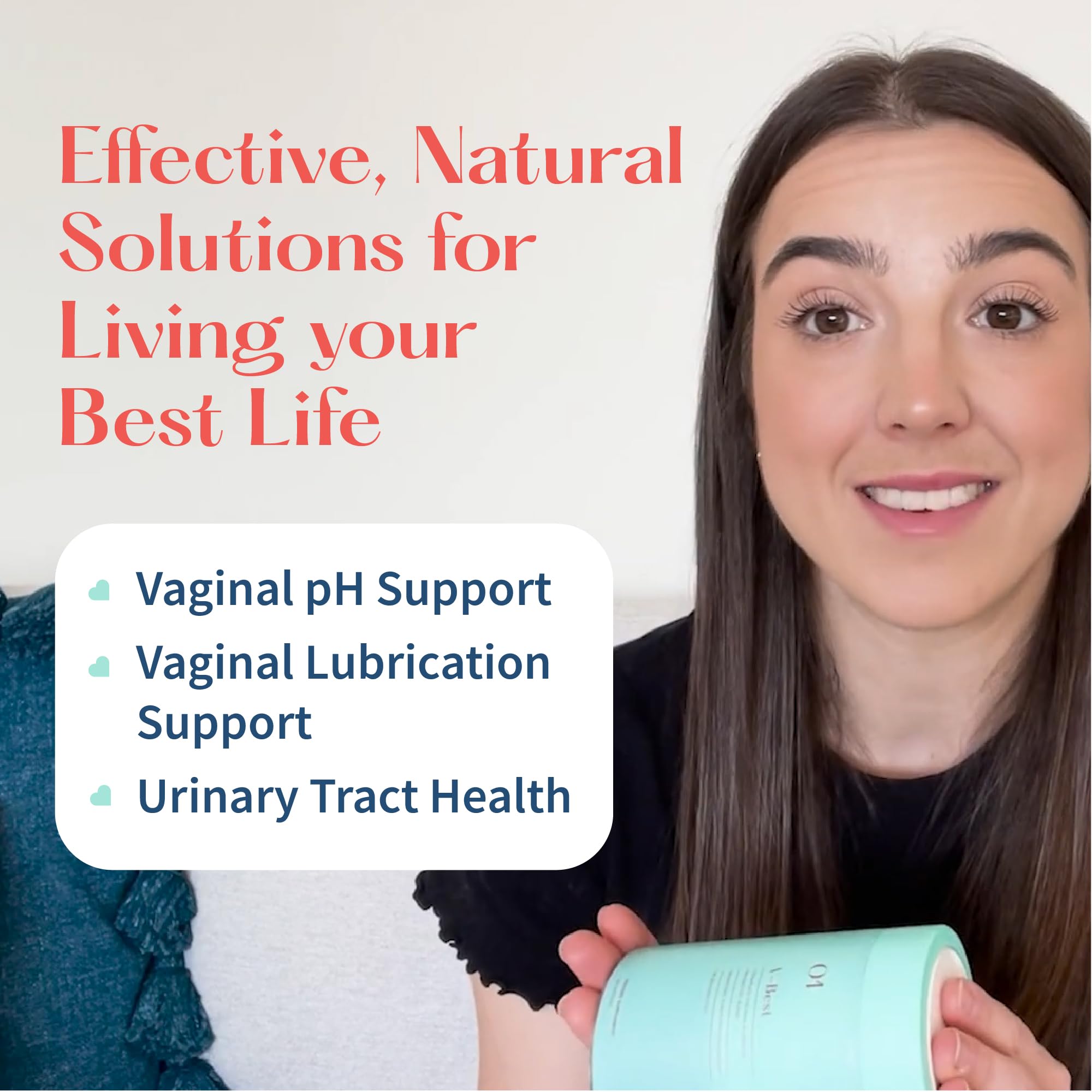 Lovebug V-Best Vaginal Probiotics - 90 Billion CFU Womens Probiotic for PH Balance, Urinary Tract Health, BV & Odor, Probiotics for Women with Lactobacillus Acidophilus, Rhamnosus GG, Reuteri - 60 Ct