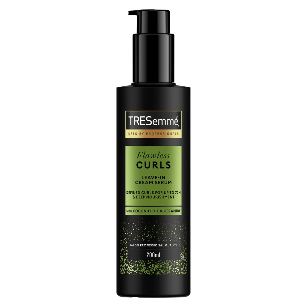TRESemmé Flawless Curls Leave-In Cream Hair Serum hair treatment with Coconut Oil & Ceramide for deep nourishment & up to 72-hour curl definition 200 ml