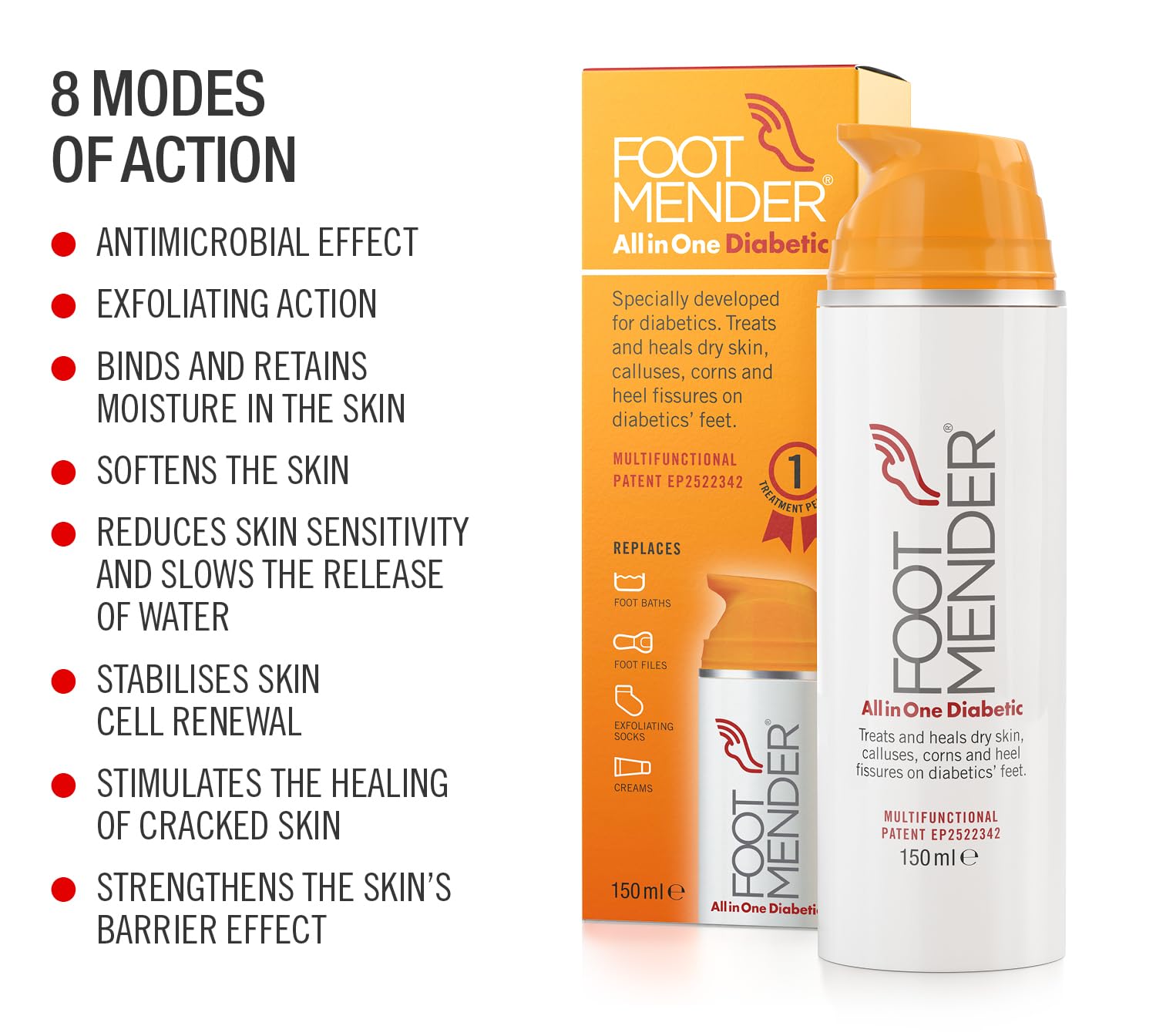 Footmender All in One Diabetic Foot Cream, 150 ml