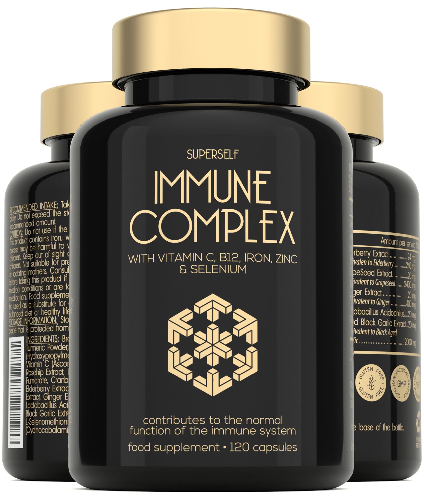 Immune System Booster - 120 Capsules - Immune Support & Recovery Complex
