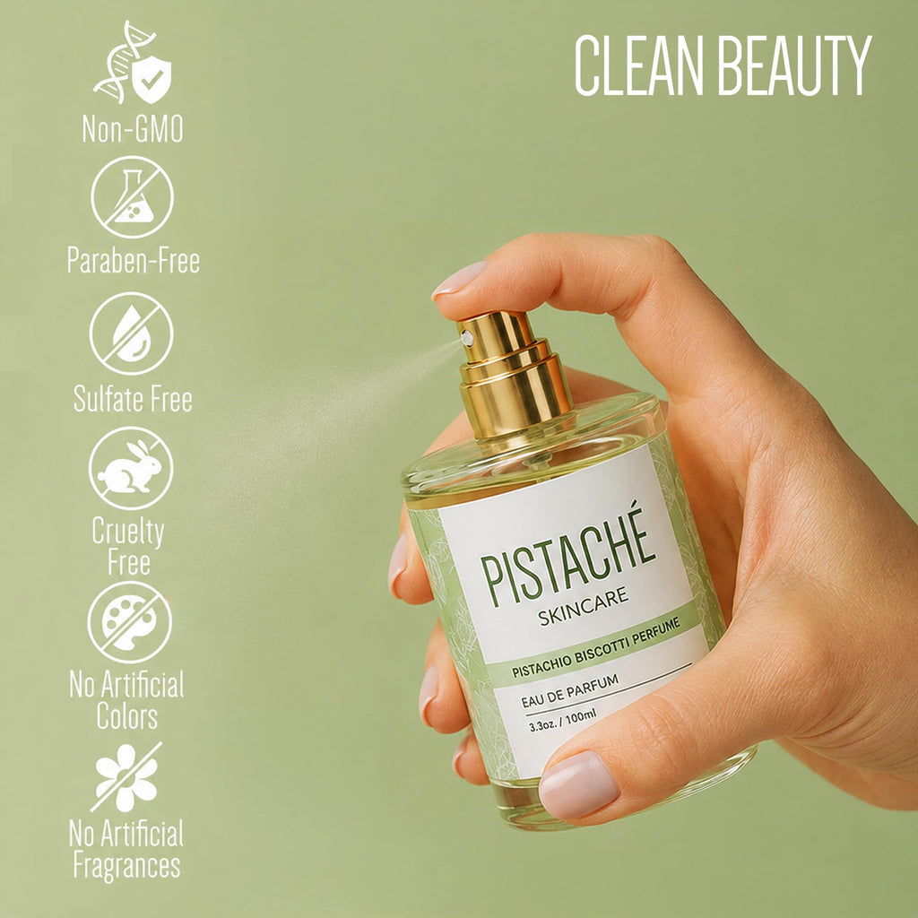 Pistaché Skincare Pistachio Biscotti Perfume Eau de Parfum | Nutty & Sweet Boyfriend Butter Scent | Long-Lasting Fragrance, 3.38 oz