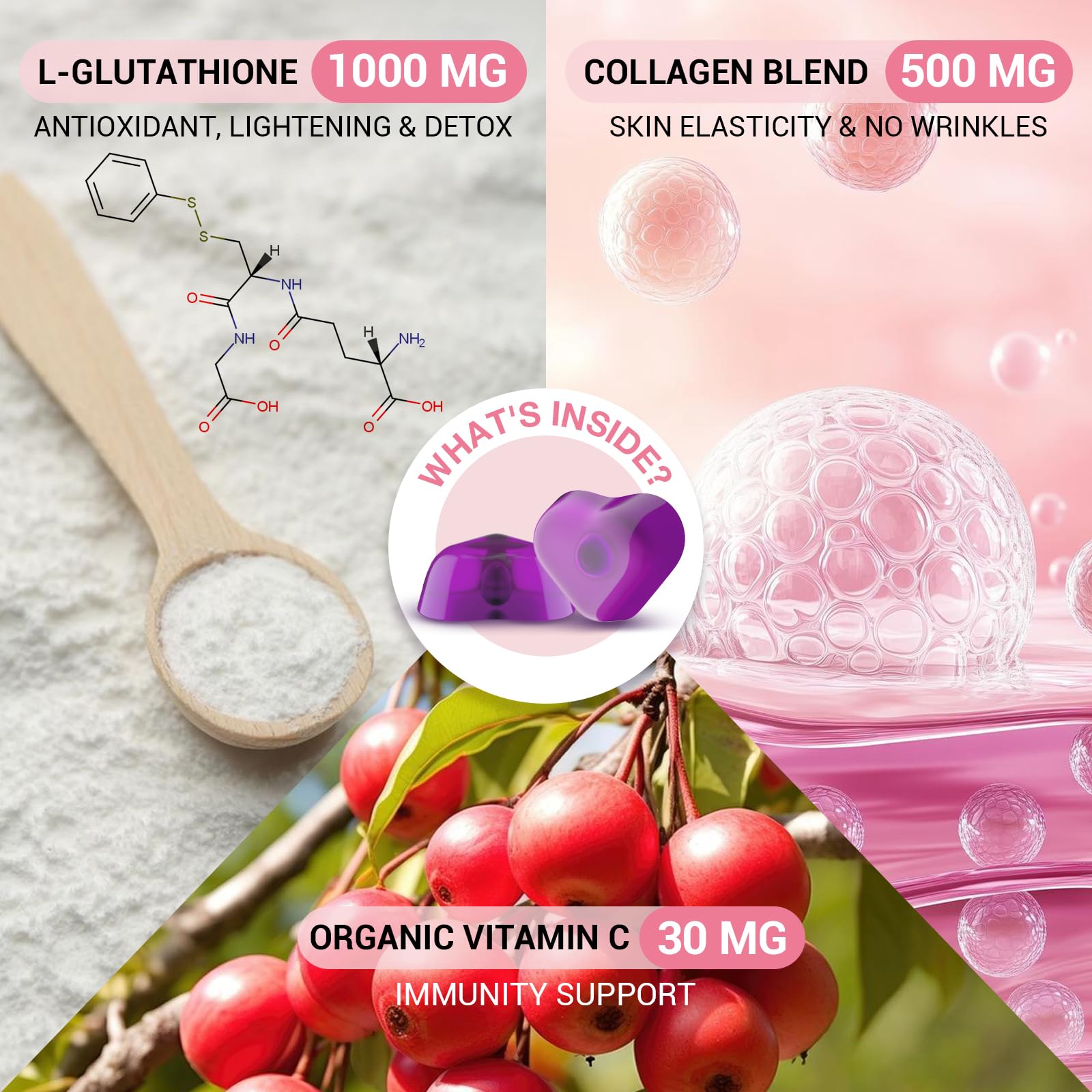Orinthalixium Liposomal Glutathione Gummies 1000MG - Sugar Free Reduced L-Glutathione with Vitamin C & Vegan Collagen - Antioxidant & Skin Wellness - 150 Count
