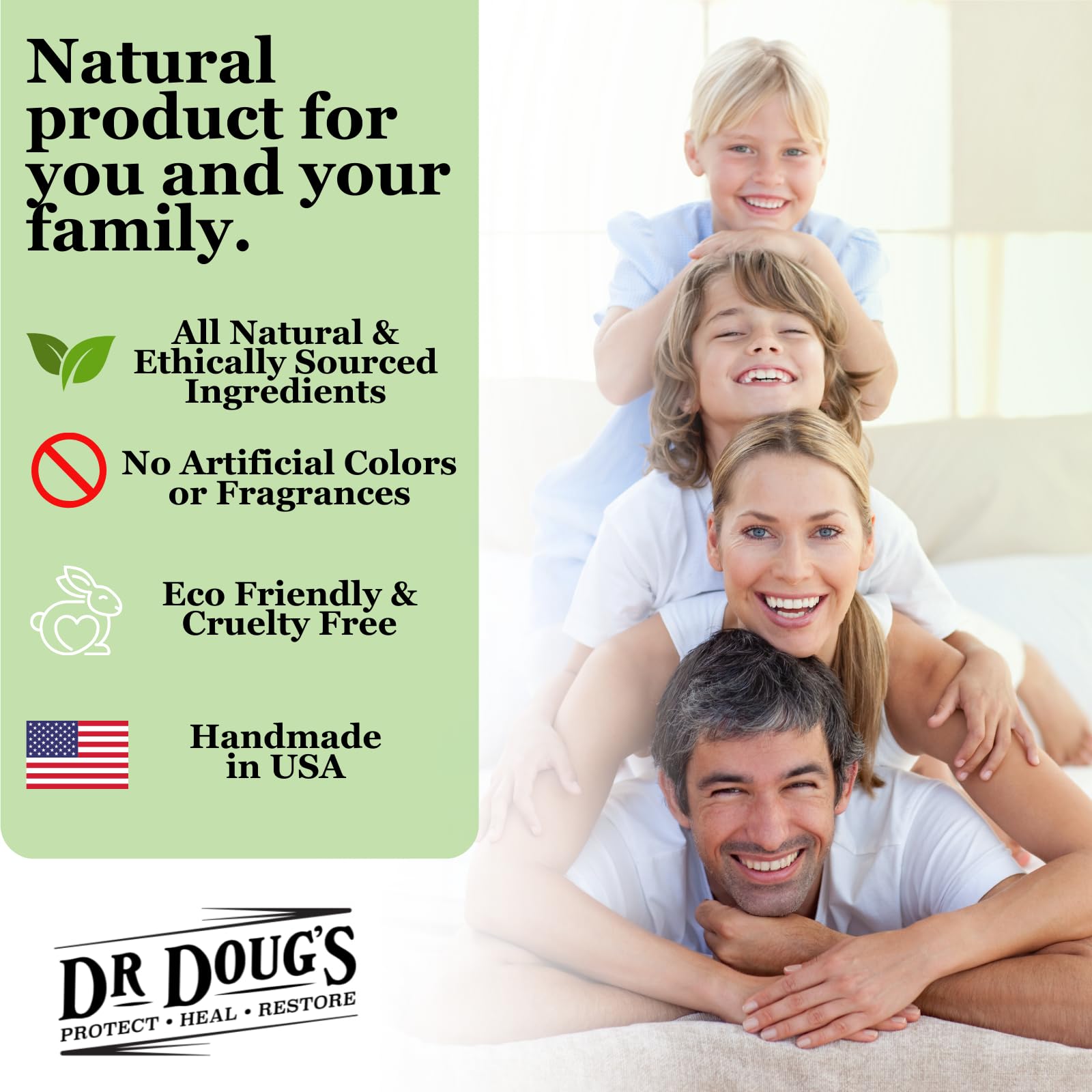 Dr. Doug's Original Miracle Balm – Hydrating, All-Natural & Toxin-Free Skin Care | Organic, Handmade Balm for Dry, Itchy Skin | Cruelty-Free & Paraben-Free Formula