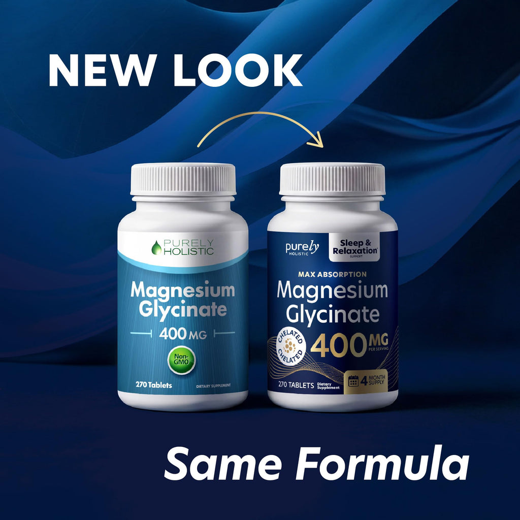 Magnesium Glycinate 400mg, 4+ Month Supply, Sleep, Relax & Muscle Support