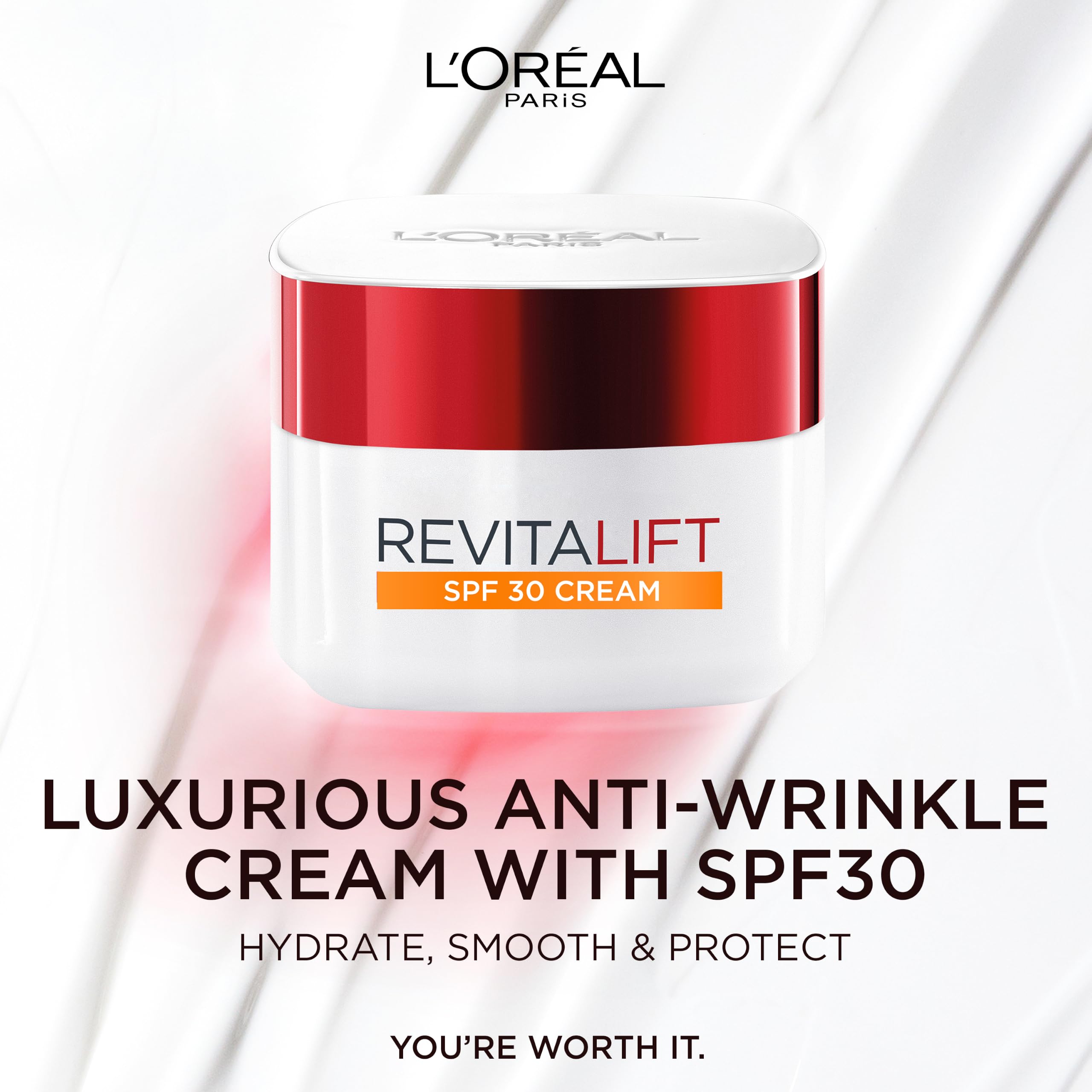 L'Oreal Paris SPF30 Day Cream, Hydrating SPF30 Face Moistruiser, 50ml
