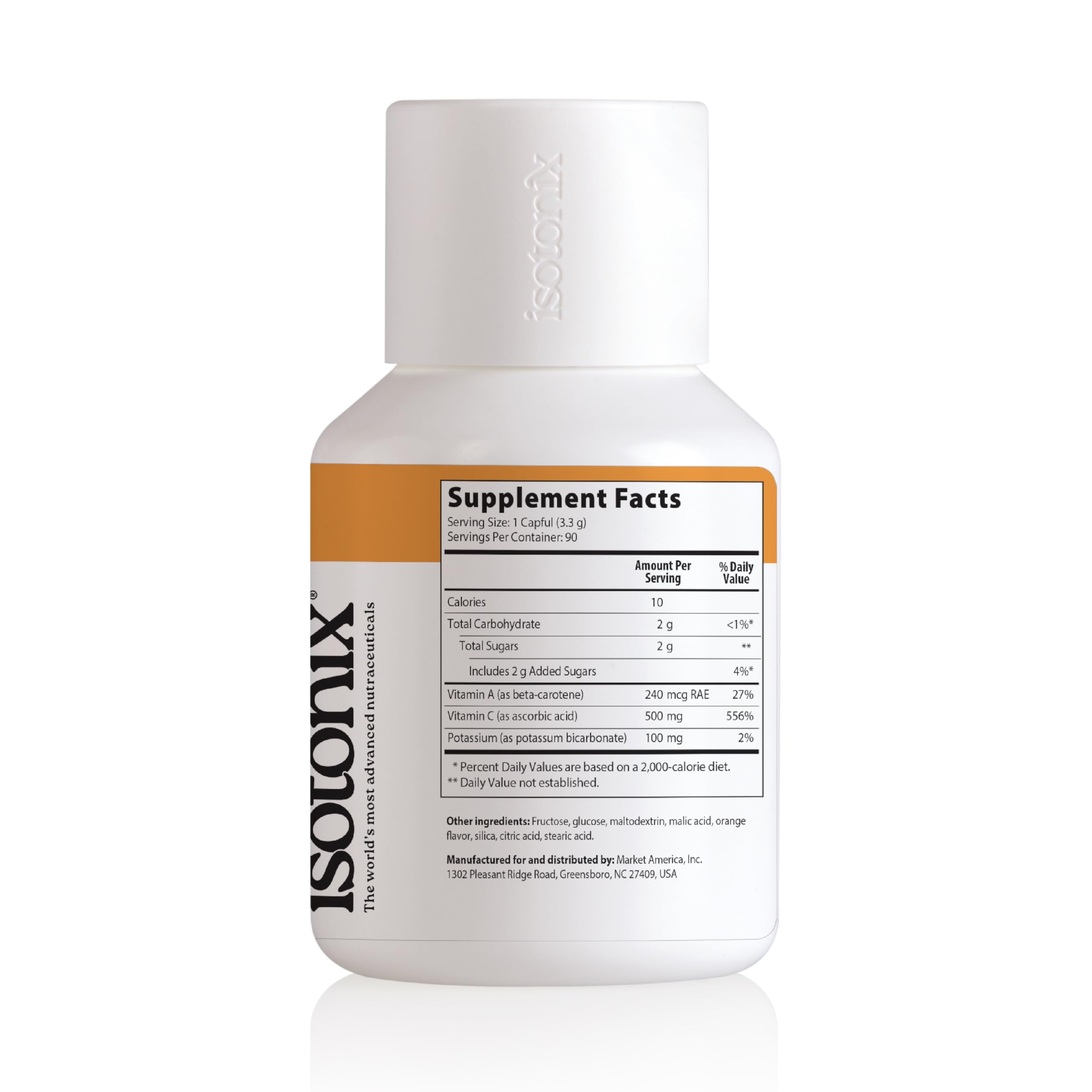 Isotonix Vitamin C Powder – 500 mg Buffered Vitamin C with Beta Carotene & Potassium for Antioxidant, Immune & Heart Support, Isotonic, Vegan, Gluten-Free, 90 Servings