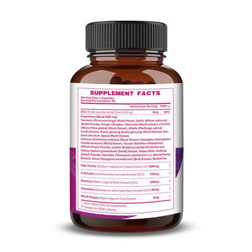 All-in-1 Highest Potency Milk Thistle NAC BeetRoot Artichoke Dandelion Root - Liver Health Support, Cleanse Detox & Repair, Antioxidant, Plus TUDCA Choline and Ginger - 90 Vegan Capsules