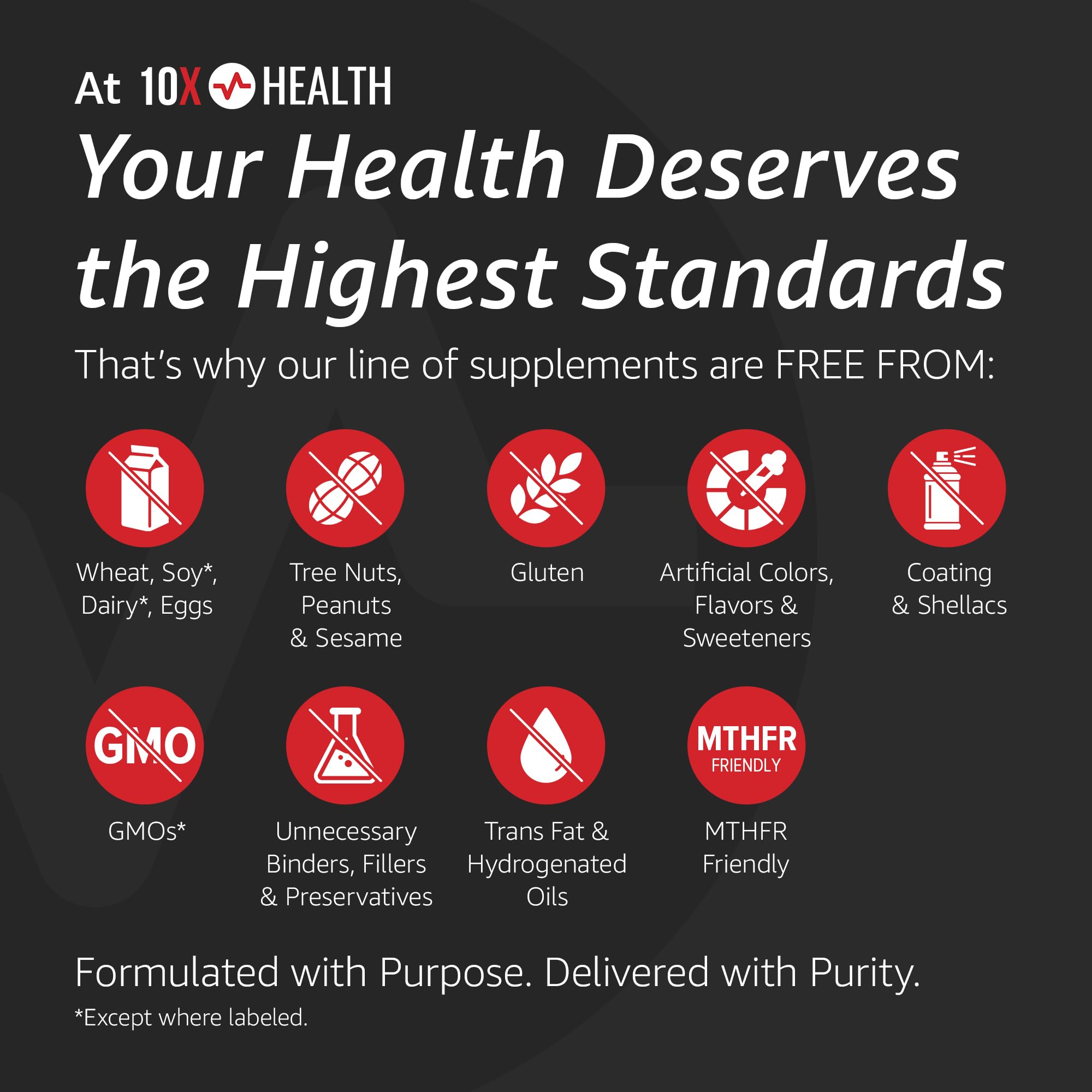 10X Health Amino Acids - 30 Servings of EAA & BCAA Powder, Pre Workout BCAA with Essential Amino Acids Supplement - BCAAs & EAAs for Longevity, Muscle Support, Strength, Energy - Tropical Orange