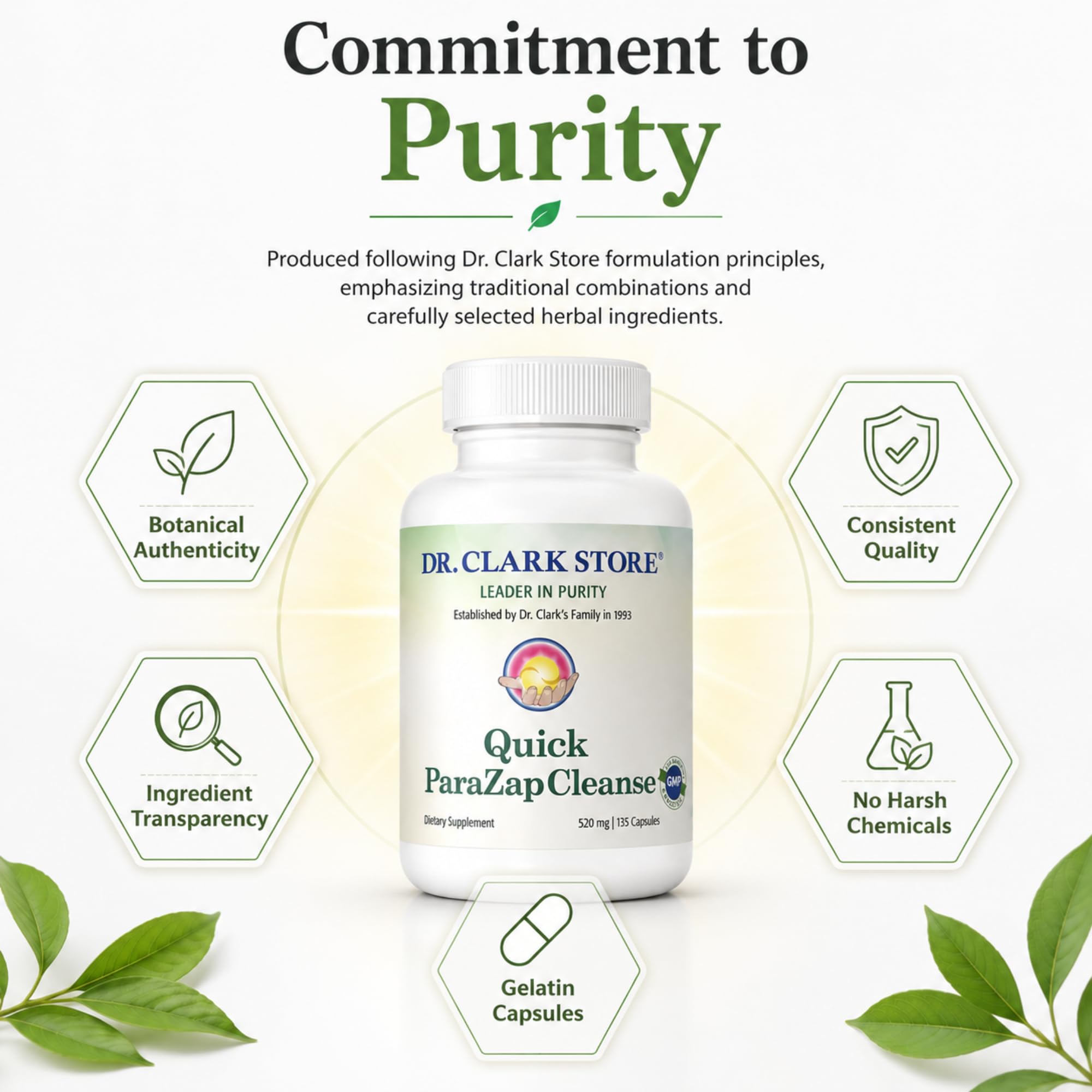Dr Clark Store para-Zap – 520mg, 135 Capsules, Supports Digestive Health & Gut Balance