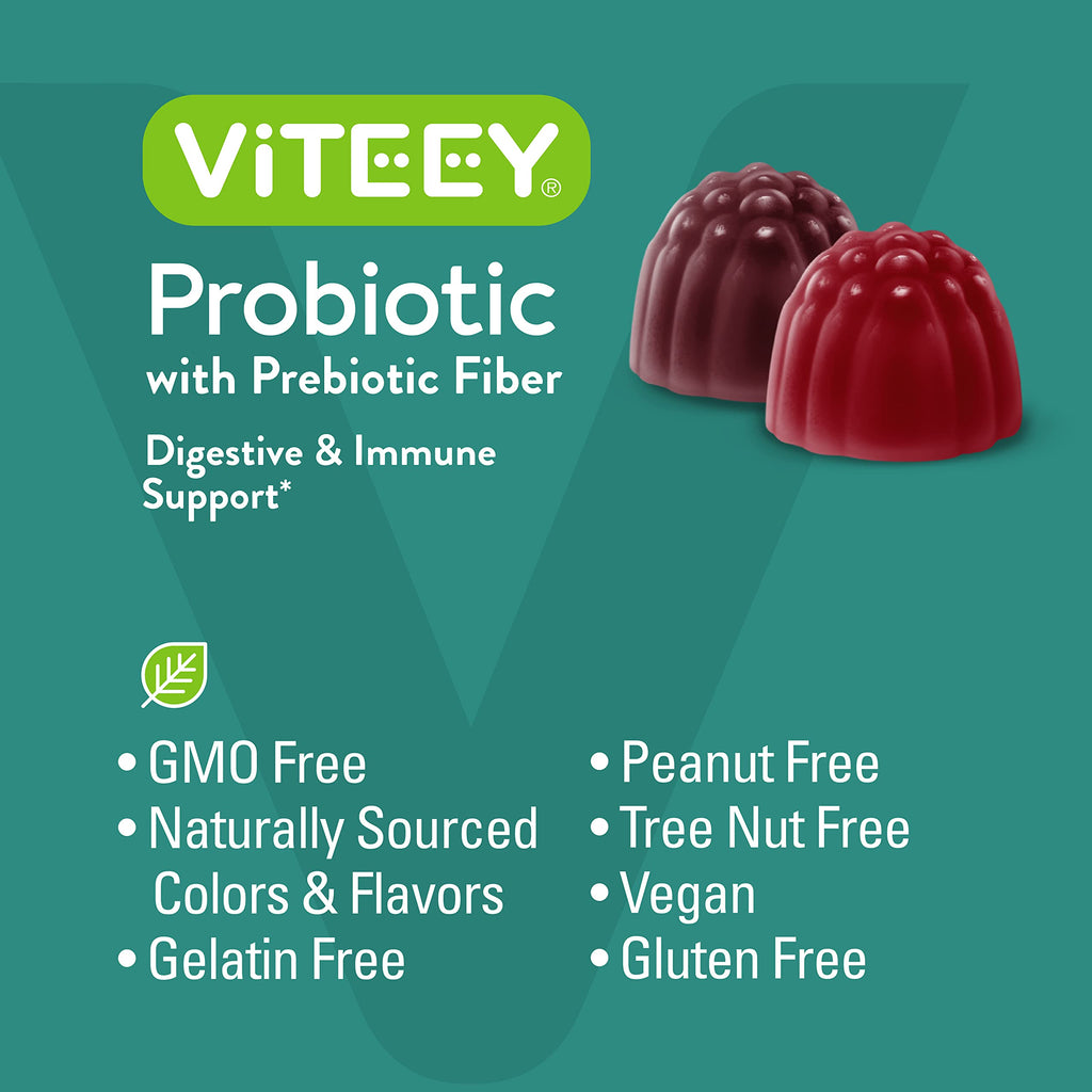 Viteey Probiotic Gummies with Prebiotics