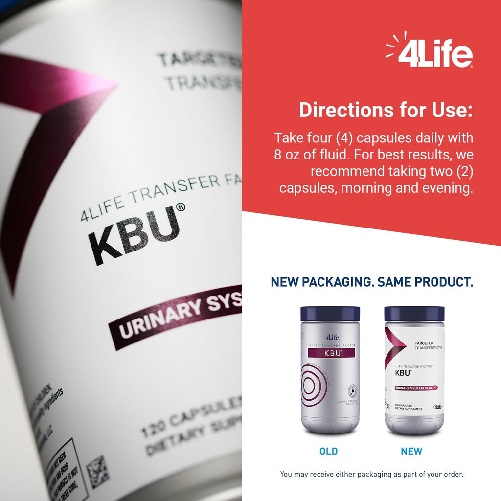 4Life Targeted Transfer Factor KBU Urinary Support Supplement, 120 Capsules