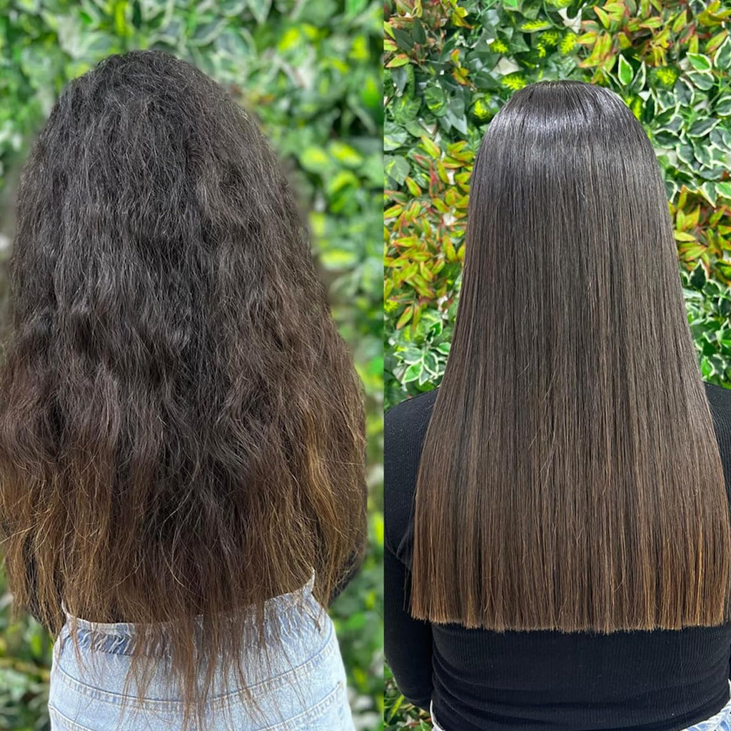 Real BRAZILIAN STRAIGHT Keratin Straightening Treatment Kit Pro Result Keratin Protein Arganoil Collagen Amino Acid Straight shiny Hair Salon Results Lasts 3-9 months All Hair thicknesses, colors