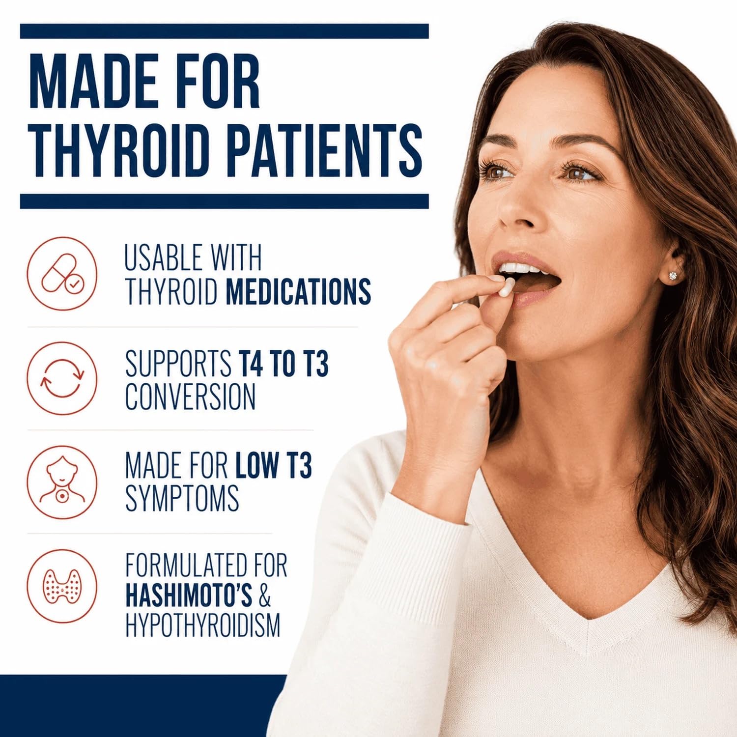 Dr. Westin Childs T3 Conversion Booster - Thyroid Support for Women & Men with Hypothyroidism & Hashimoto’s, Iodine, Ashwagandha, Guggul Extract, Selenium & Zinc Complex, 60 Servings