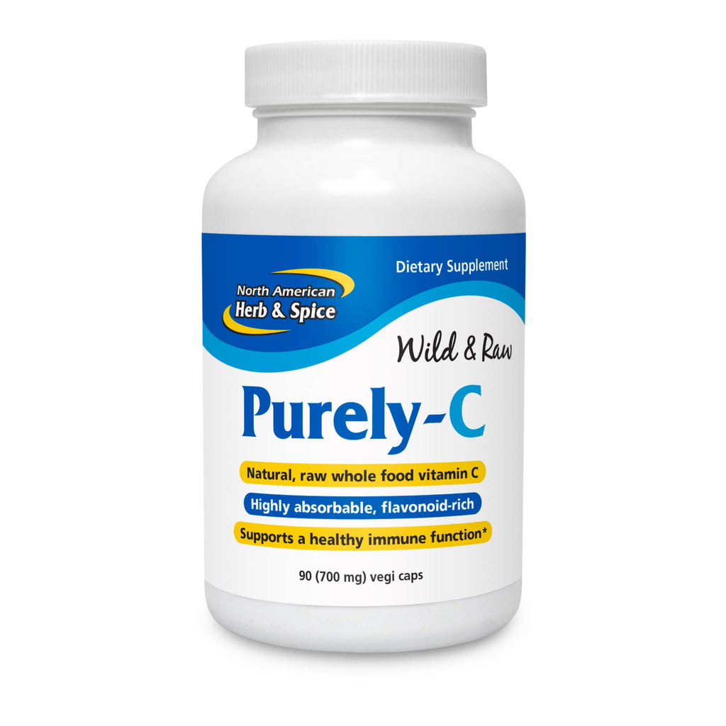 NORTH AMERICAN HERB & SPICE Purely-C - 90 Capsules - Healthy Immune Function - Camu Camu Berries, Wild Berries, Rose Hips - Non-GMO - 30 Total Servings
