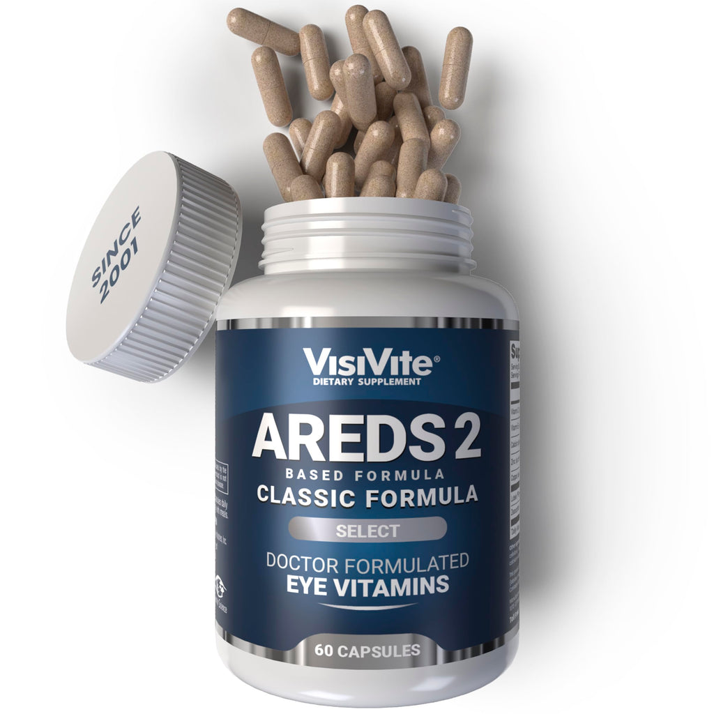 VisiVite AREDS 2 Select Eye Vitamins for Macular Support - Vitamins for Eyes with Zeaxanthin Plus Lutein Macular Supplement - Premium Macular Health Formula - Eye Supplements for Adults - 60 Capsules
