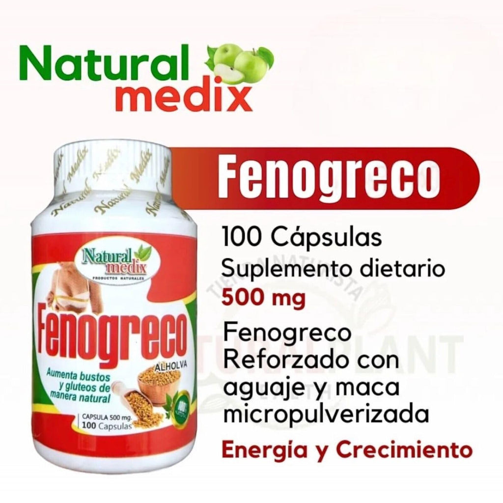 Natural Medix Fenogreco - Peruvian Fenugreek - Mother's Select Fenugreek Capsules – Support Milk Production & Cholesterol Levels - Formulated to Support Balanced Energy and Digestive Wellness