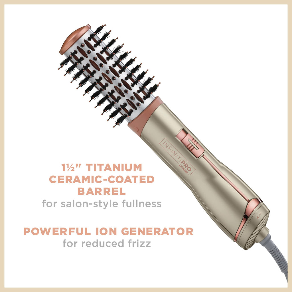 CONAIR INFINITIPRO Frizz Free 1 1/2-inch Hot Air Brush, Dryer Brush