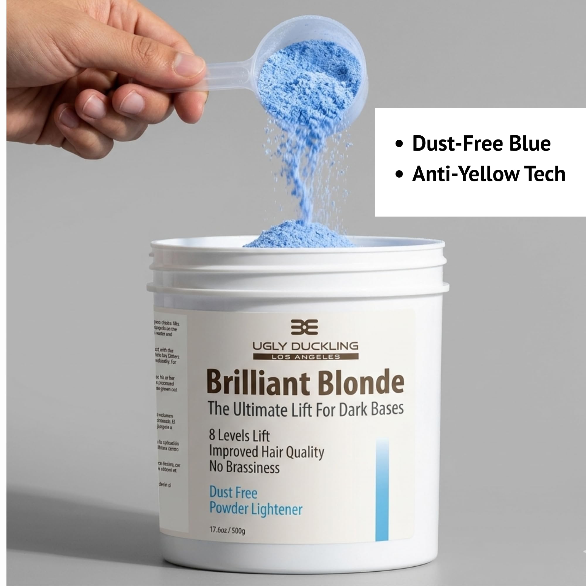 Ugly Duckling Brilliant Blonde Bleach & 30 Vol Developer - Hair Bleach set with 30 Volume Developer, Bleach Powder for Hair, Complete Hair Highlighting Kit for Dark Hair