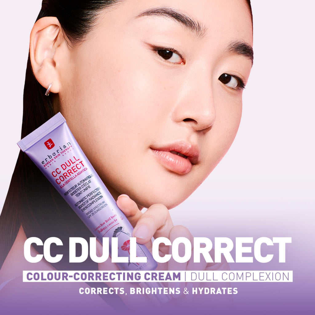 Erborian - CC Dull Correct - Automatic Complexion Perfecting Care - based on Centella Asiatica - Illuminating Radiance Booster, Unified Skin - Face Cream - Korean Product - 15ml