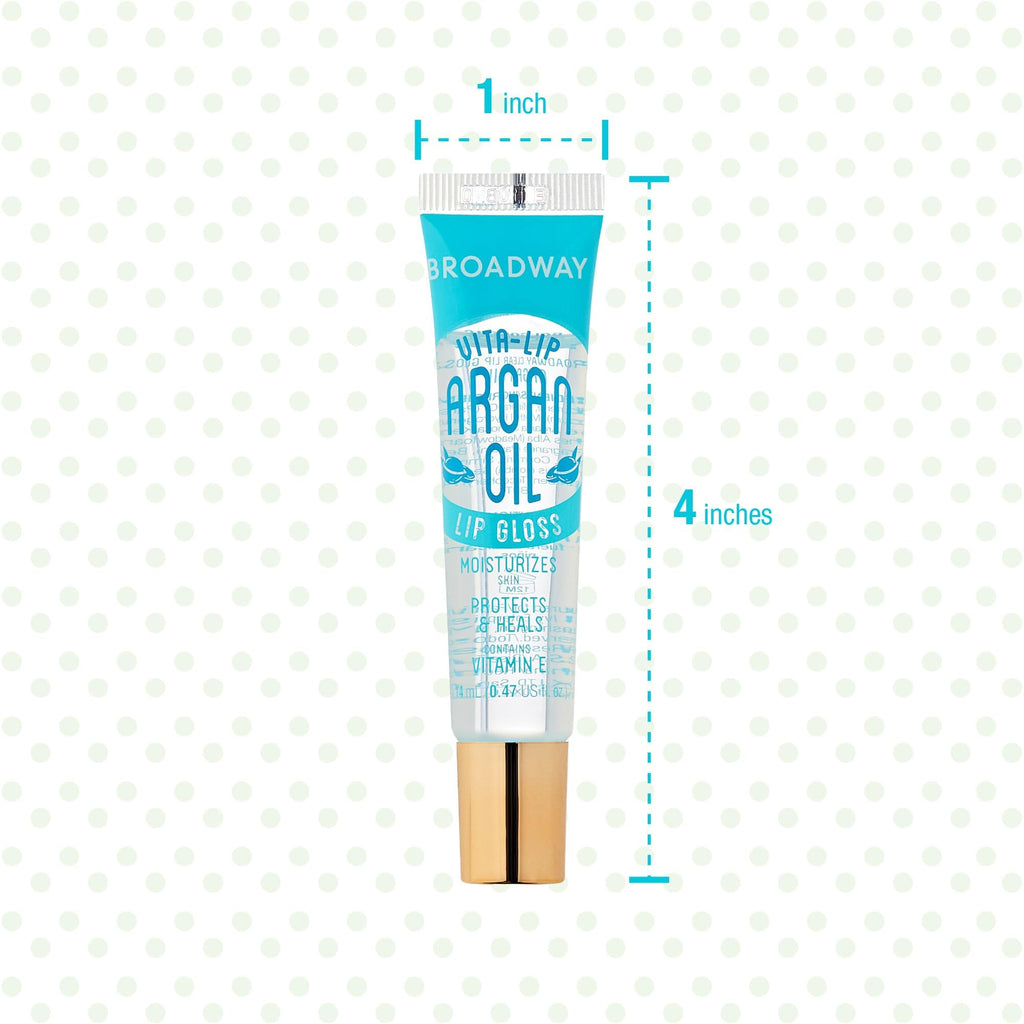 Ruby Kisses Broadway Vita-Lip Clear Lip Gloss (48 Pack), Ultra-Hydrating & Soothing Formula with Vitamins, High-Shine Non-Sticky Finish Lip Balm with Mint, Rosehip, Coconut, Mango, Argan, Honey, Shea