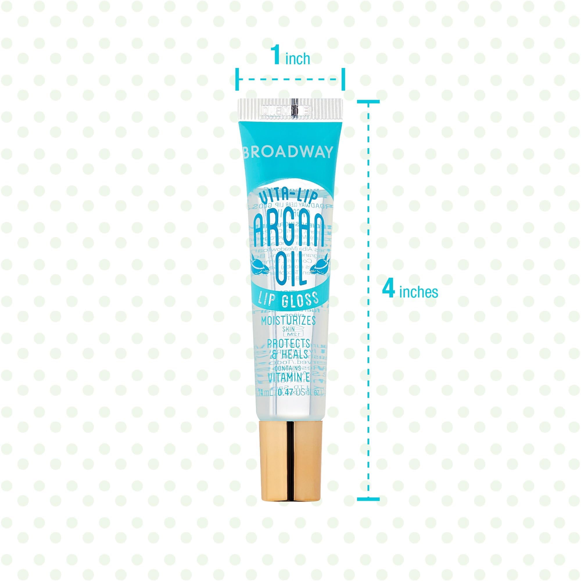 Ruby Kisses Broadway Vita-Lip Clear Lip Gloss (48 Pack), Ultra-Hydrating & Soothing Formula with Vitamins, High-Shine Non-Sticky Finish Lip Balm with Mint, Rosehip, Coconut, Mango, Argan, Honey, Shea