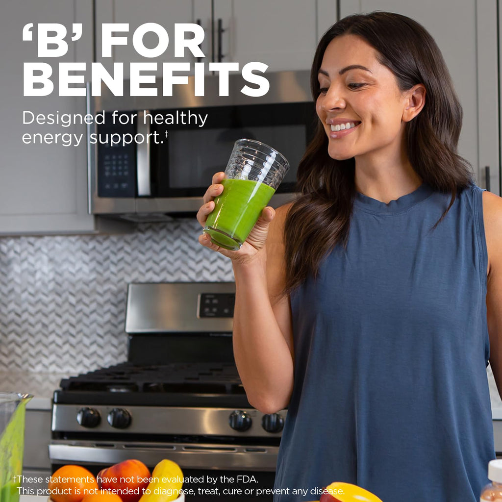 KAL B-100 Complex - Sustained Release Vitamin B Complex - Healthy Energy Support with Natural Base and Fresh Minty Coating - Vegetarian - 60 Day Guarantee - 120 Servings, 120 Tablets