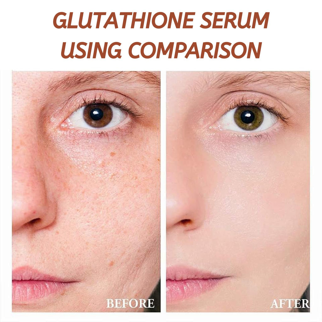 2Pcs Glutathione Serum 20,000ppm, Dark Spot Correcting Serum, Brightening Face Serum with niacinamide, Korean Skincare for Glowing Skin, Improve Elasticity & Revitalize Complexion, Soothing to Skin