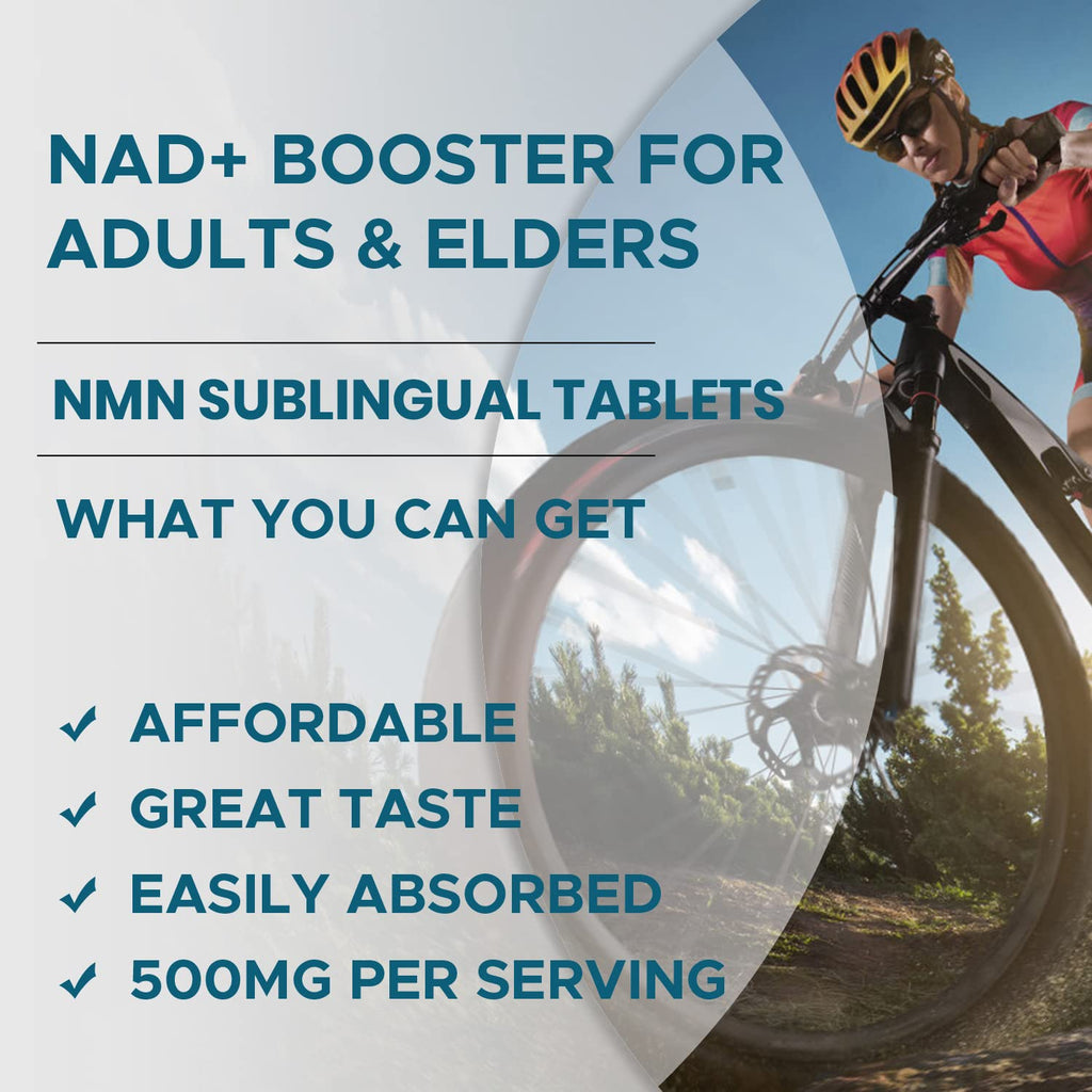 NAD Sublingual Lozenges, Fast-Acting & High Absorption NAD+ Supplement, 120 Tablets, 120 Servings Per Bottle