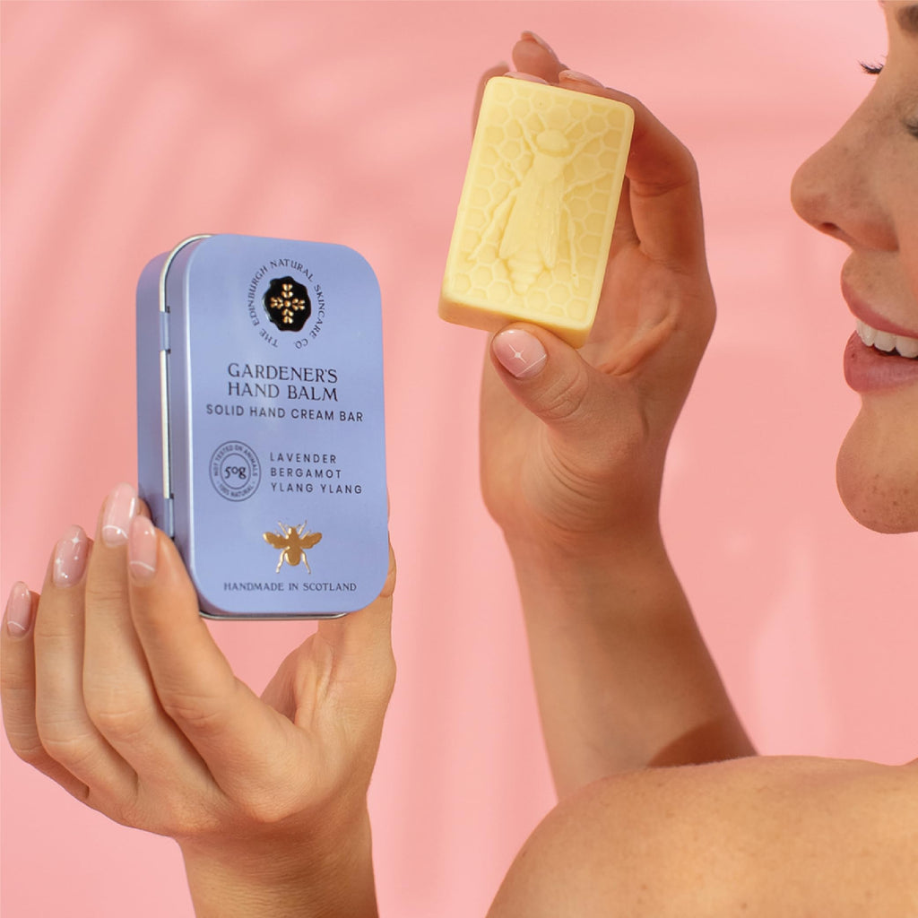 Moisturising Solid Hand Cream Bars | For Dry & Sensitive Hands | Gardeners & Queen Bee Scent | Natural Hand Cream | No Sticky Residue | Luxury Gift | Cruelty Free | Edinburgh Skincare Company