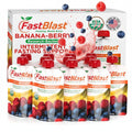 Fruit Smoothie Pouches Banana Berry - 1 Pack, 12 Pcs USDA Organic Gluten Free Snacks for Adults, No Added Sugar, Intermittent Fasting Support, Protein Pouches Adult Meal Replacement