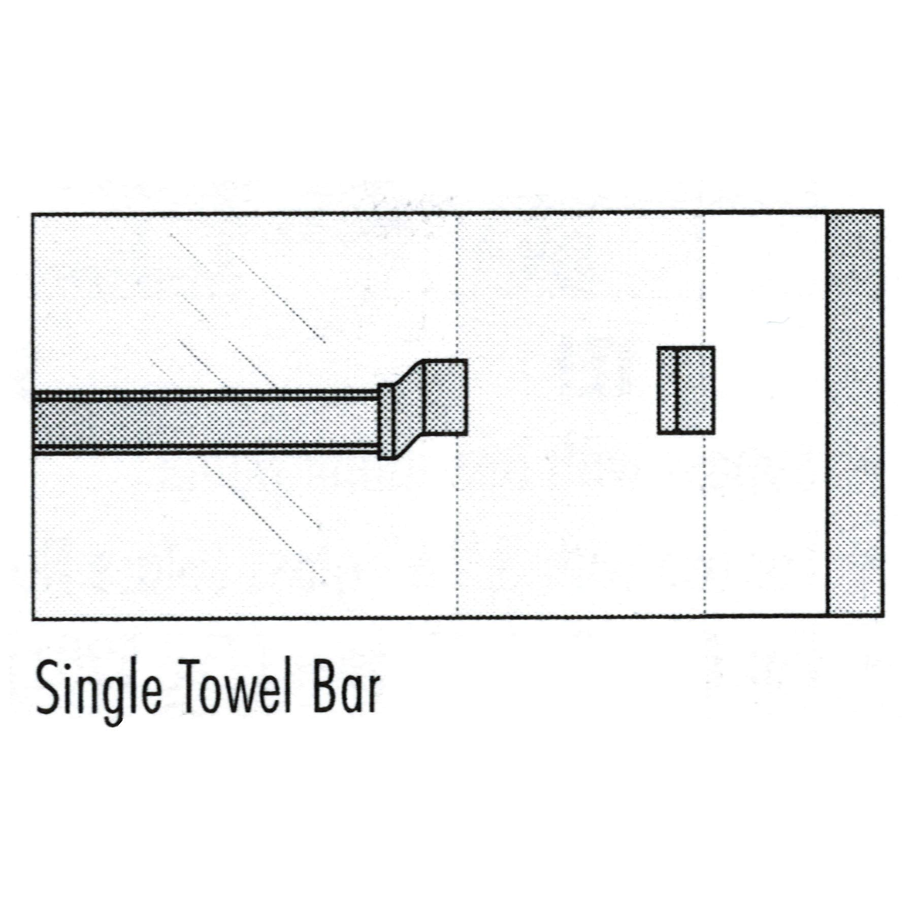 Gordon Glass Brushed Nickel Sliding Frameless Shower Door Single Towel Bar Kit - 30" long