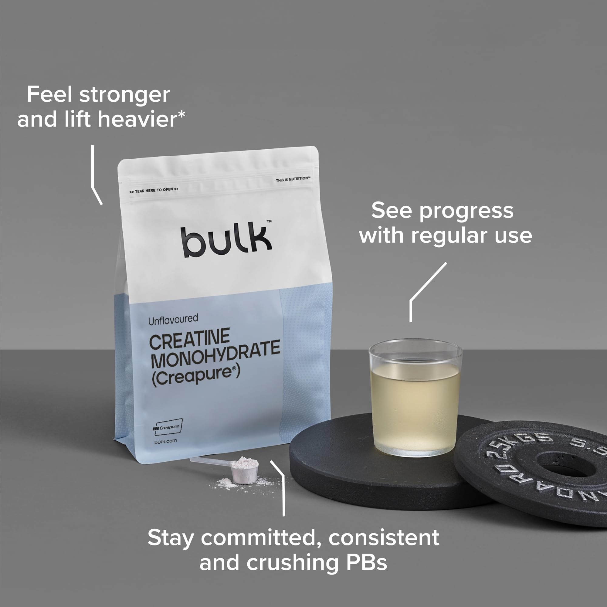 Bulk Creapure Creatine Monohydrate Powder, 500g