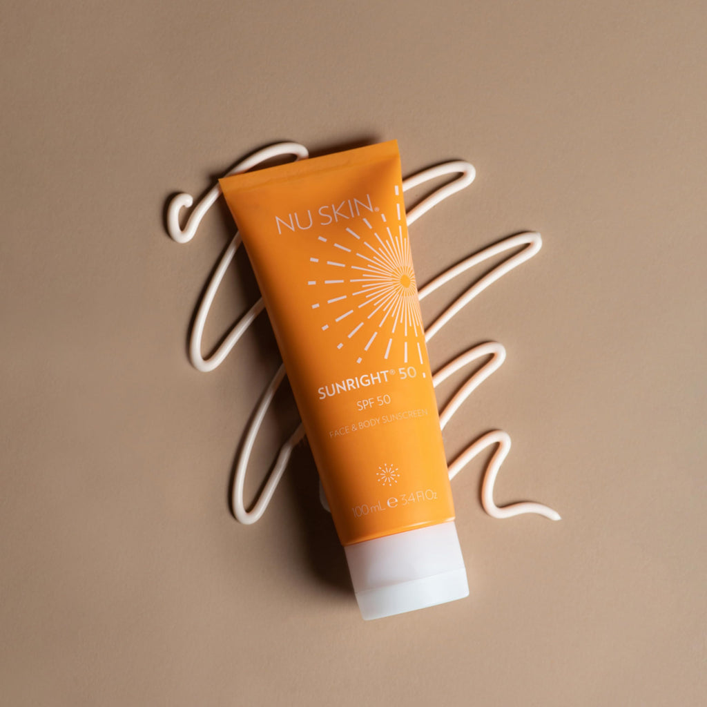 Nu Skin Sunright Face & Body Sunscreen SPF 50 | Broad-Spectrum UVA/UVB Protection | Non-Greasy & Water-Resistant Formula | Antioxidant-Infused | 3.4 fl. oz.