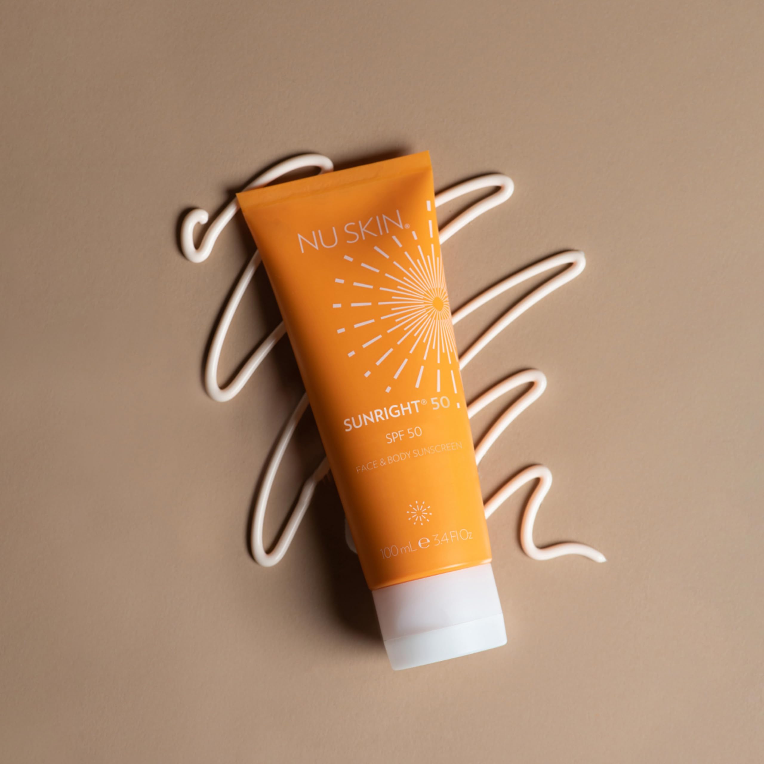 Nu Skin Sunright Face & Body Sunscreen SPF 50 | Broad-Spectrum UVA/UVB Protection | Non-Greasy & Water-Resistant Formula | Antioxidant-Infused | 3.4 fl. oz.