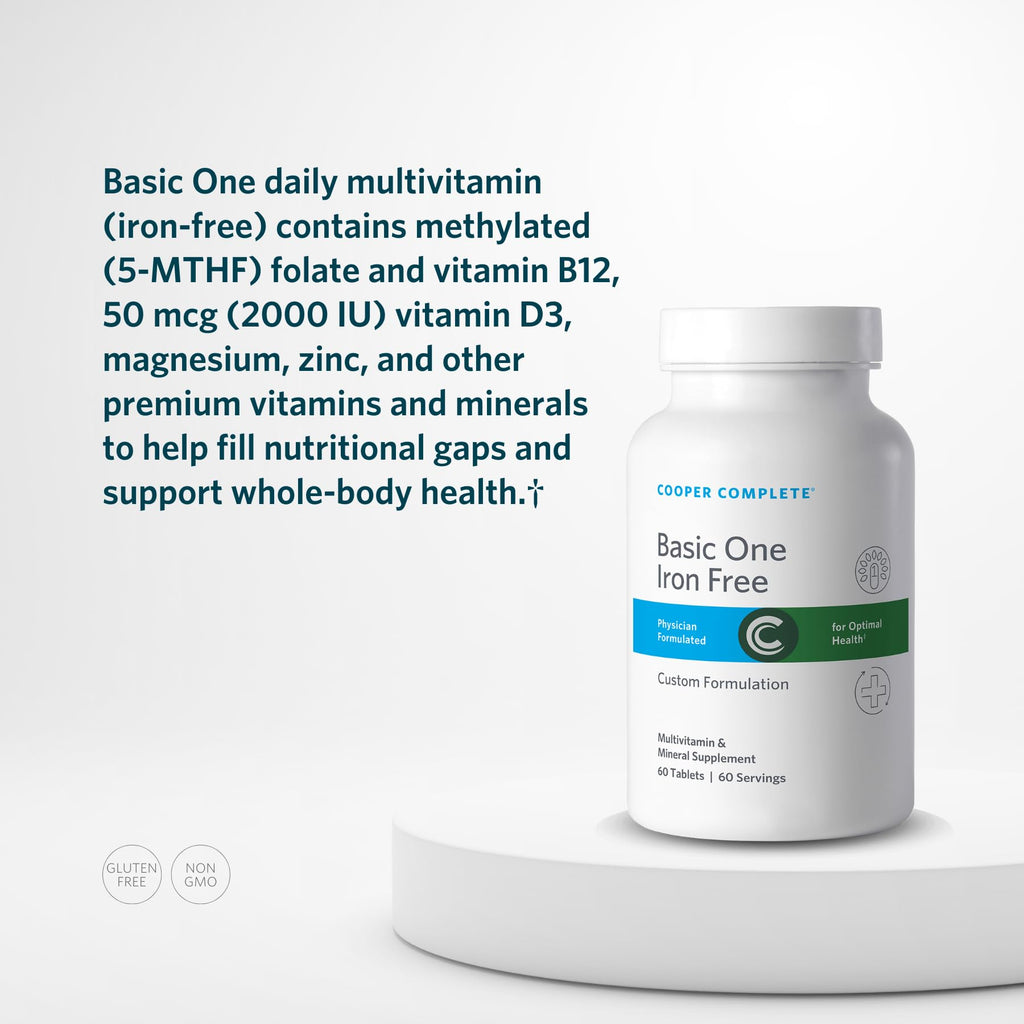 Cooper Complete Basic One Iron Free One A Day Multivitamin, 60 Tabs, 3Pk