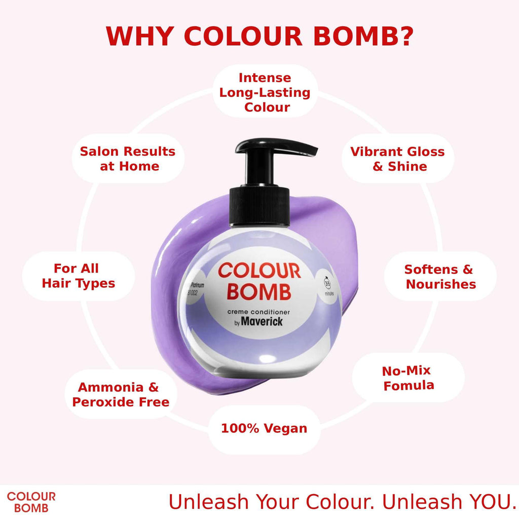 COLOUR BOMB SEMI-PERMANENT HAIR COLOUR CONDITIONER White Platinum