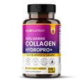 Halo Nutrition Pure Marine Collagen Capsules 1400mg | Halal Collagen Supplements for Women & Men Enhanced with Hyaluronic Acid, Vitamin C, Turmeric & Biotin Supports Hair, Skin, & Joint | 90 Capsules