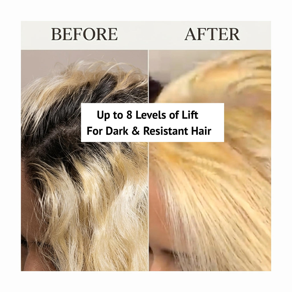 Ugly Duckling Brilliant Blonde Bleach & 30 Vol Developer - Hair Bleach set with 30 Volume Developer, Bleach Powder for Hair, Complete Hair Highlighting Kit for Dark Hair