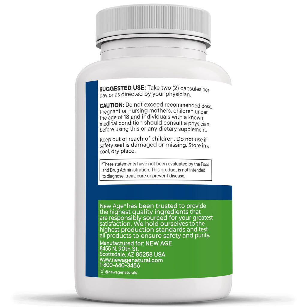 NEW AGE AREDS 2 Eye Vitamins - Lutein, Zeaxanthin, Bilberry, Astaxanthin Mineral Vision Supplement - 180 Count