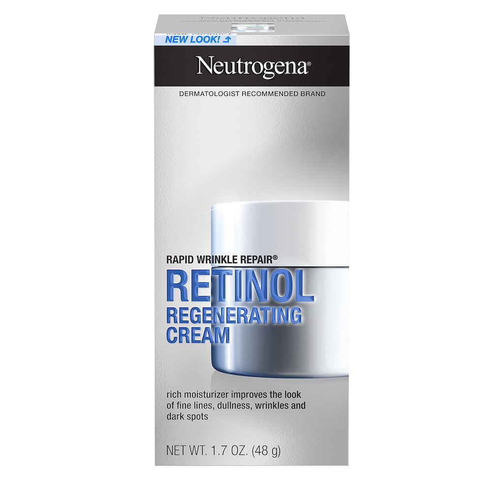 Neutrogena Rapid Wrinkle Repair Retinol Regenerating Anti-Aging Face Cream & Hyaluronic Acid; Anti-Wrinkle Retinol Moisturizer & Neck Cream, with Hyaluronic Acid & Retinol, 1.7 oz