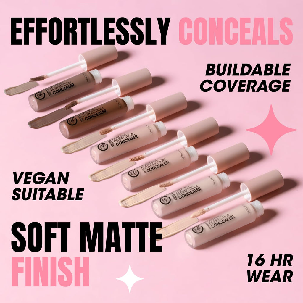 Collection Cosmetics Lasting Perfection Concealer, 16-Hour Wear, Long Lasting Concealer, Fair, Trio Value Bundle, Pack of 3
