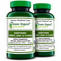 Green Organic Supplements Hawthorn Berry Capsules, Leaf, Flower, Hawthorn Supplements Contains 90 Capsules, Natural Hawthorn Herbs for Cardiovascular Health & Natural Heart Care (Pack of 2)
