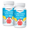 Basigano 15mg L Methylfolate (5-MTHF)- Active Folic Acid-Enriched with Vitamins B6 and B12-60 Vegetarian Capsules - Non-GMO, Gluten-Free
