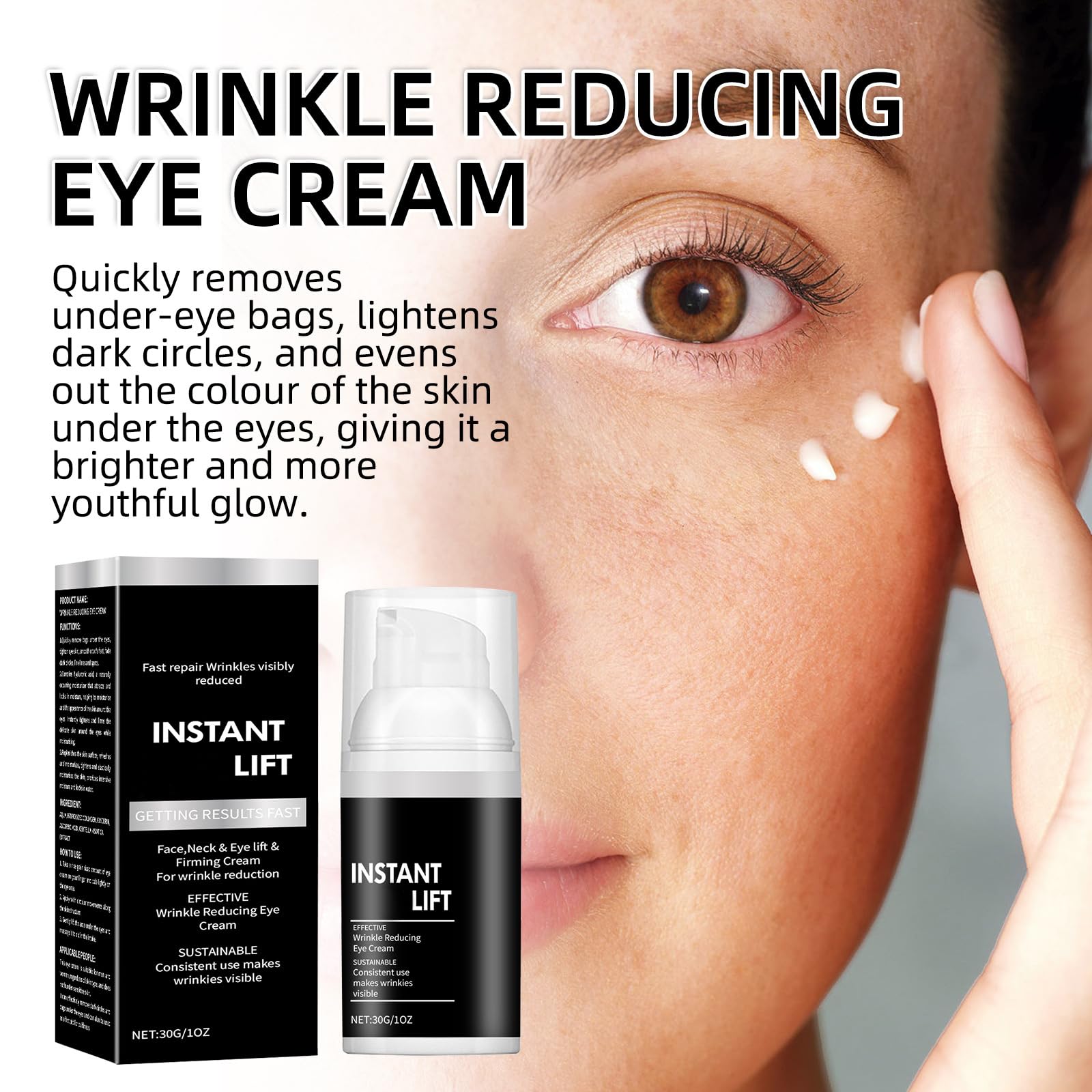 Instant Lift Plus - Face Lift,Instant Eye Lift Cream for Puffiness and Bags Under Eyes,Instant Wrinkle Serum,Available on Face,Eye and Neck,Tightens Delicate Skin