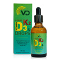 VD Liquid Vitamin D3 2500 IU & K2 MK-7 50 UG (50ml)-Optimal Absorption, High Strength, Vitamin Liquid Drops for Bones, Teeth, Muscle Function & Immune System Booster, Gluten Free, Vegan & Unflavoured
