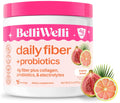 Belli Welli Fiber Supplement for Women & Men – Premium Daily Fiber Powder from Organic Acacia with Added Collagen, Electrolytes & Probiotics – No Bloat, Constipation & Gut Health Support (Tropical)